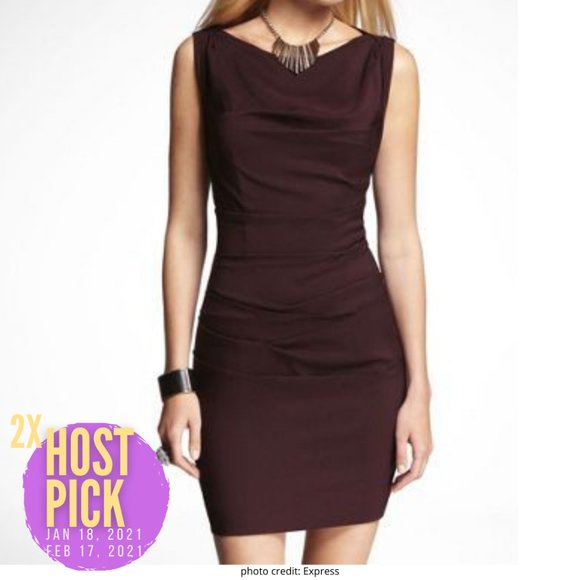 Express Dresses & Skirts - Express Draped Boatneck Cocktail Dress